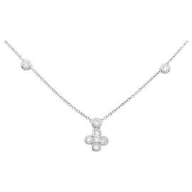 Autre Marque PT900 PT850 Diamond Necklace Silvery