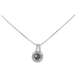 Autre Marque Collier en or blanc Au750 et diamants Argenté