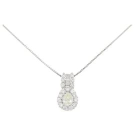 Autre Marque Colar de Diamantes PT900 PT850 Prata