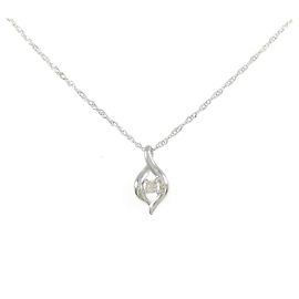 Autre Marque Colar de platina PT900 PT850 com diamantes Prata