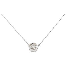 Autre Marque Pt850 Diamond Necklace Silvery