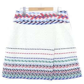 Chanel Lame Skirt White