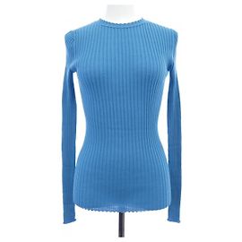 Top de punto Theory Luxe Azul Azul