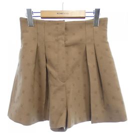 Fendi Cashmere Blend Shorts Brown
