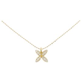 Autre Marque Collar de diamantes Au750 Dorado