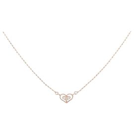 Autre Marque Collana K10 Pink Gold Diamond Rosa