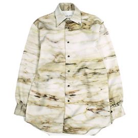 Autre Marque MIKAGE SHIN OPEN SLEEVE SHIRT Chemise en Polyester Beige