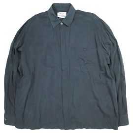 Acne Studios SILVIO TECH SHIRT Camicia in viscosa Blu Blu navy