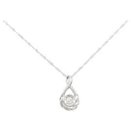 Autre Marque Platinum Diamond Necklace Silvery