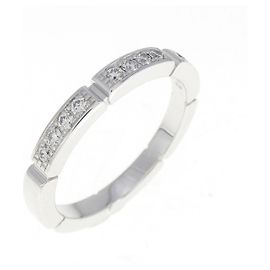 Cartier Maillon Panthère 750 White Gold Diamond Ring Size 12 Silber
