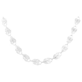 Autre Marque PT850 Leaf Necklace Silvery