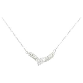 Autre Marque Diamantenhalskette PT850 Silber