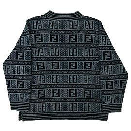 Fendi Wool Blend Sweater Brown Black