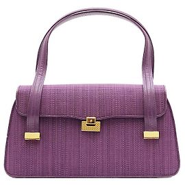 Autre Marque Bolso Comtesse de cuero y crin Púrpura
