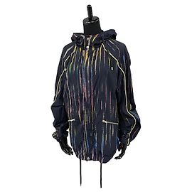 Yves Saint Laurent Giacca in nylon a righe Saint Laurent Paris Nero