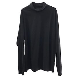 Autre Marque T-shirt à col roulé manches longues en coton et polyester 1017 ALYX 9SM Noir Blanc