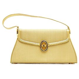 Autre Marque Sac à main Comtesse en cuir et crin Doré