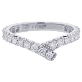 Bague Ribbon Band Harry Winston Argenté