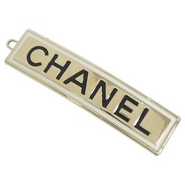 Pasador Chanel AB6728 Negro Blanco Dorado