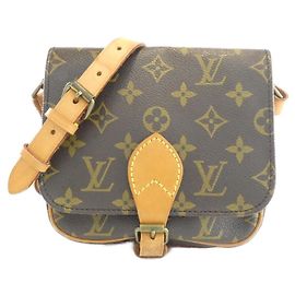 Louis Vuitton Monogram Cartouchiere PM Shoulder Bag Brown