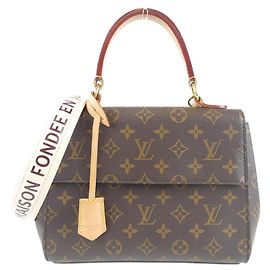 Sac à main Louis Vuitton Monogram Cluny BB Marron Écru