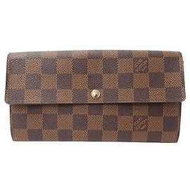 Portefeuille long Louis Vuitton marron Marron
