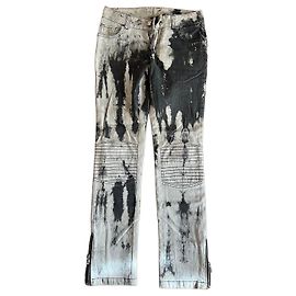 Autre Marque Jeans Class Roberto Cavalli Tie-Dye Preto Branco Cinza