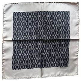 Foulard di seta Hermès Nero Beige