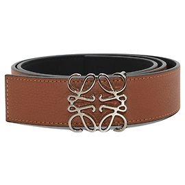 Cinturón Estándar de Piel Marrón Loewe Castaño