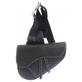 Christian Dior Saddle Handbag Black