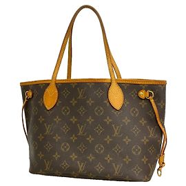 Louis Vuitton Monogram Neverfull PM Tote Bag Brown