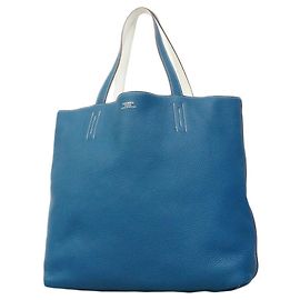 Hermès Borsa Tote Hermes Double Sens 36 Bianco