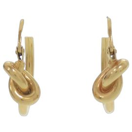 Céline Boucles d'oreilles créoles Knot de Celine Doré