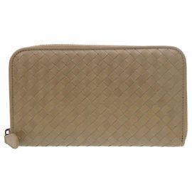 Bottega Veneta Intrecciato Brown Long Wallet Brown