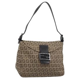 Fendi Mamma Baguette Canvas medium Beige
