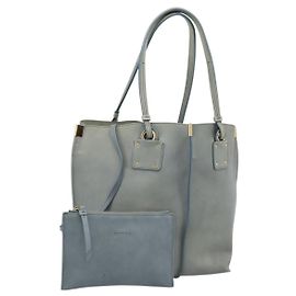 Chloé Borsa Tote Chloe Vic in pelle azzurro e tono oro Auth BA16184 Altro Blu chiaro