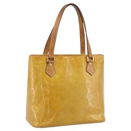 LOUIS VUITTON Monogram Vernis Houston Handtasche Beige M91004 LV Auth ep15845 Beige