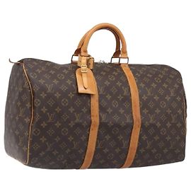 LOUIS VUITTON Monogram Keepall 50 Boston Bag M41426 LV Auth ka6302 Monograma