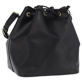 Borsa a tracolla LOUIS VUITTON Epi Petit Noe Nera M44102 LV Auth 200846 Nero