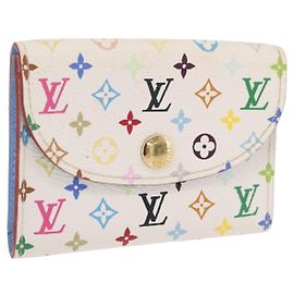 LOUIS VUITTON Monogram Multicolor Anvelop Cult De Vuitto White LV Auth 206351A Blanc