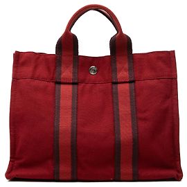 Borsa Tote Hermès Canvas Fourre Tout PM Rossa Rosso