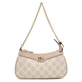 Sac à épaule Mini GG Supreme Ophidia Gucci Beige Beige