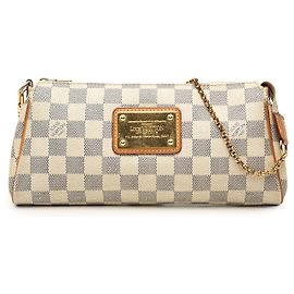 Borsa Louis Vuitton Damier Azur Eva Satchel Bianca Bianco