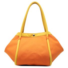 Sac de plage Hermès Toile Lindy Orange Orange