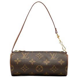 Louis Vuitton Monogram Papillon Pochette Handtasche Braun Braun