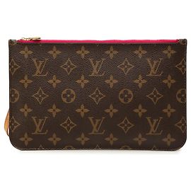 Louis Vuitton Monogram Neverfull Pouch MM Braun Braun