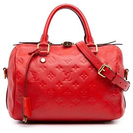 Sac Louis Vuitton Monogram Empreinte Speedy Bandouliere 25 rouge Rouge