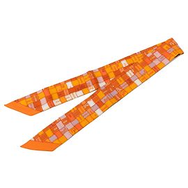 Pañuelo de seda Twilly Hermès Bolduc Naranja Naranja