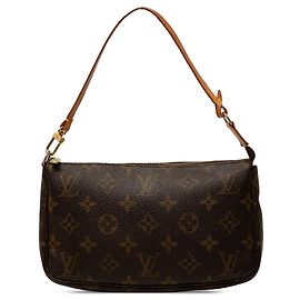Borsa a tracolla Louis Vuitton Monogram Pochette Accessoires Marrone Marrone