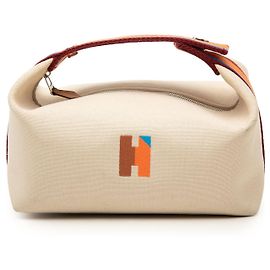 Borsa Vanity Hermès Small Toile Bride A Brac H Pavillon Case Marrone Marrone